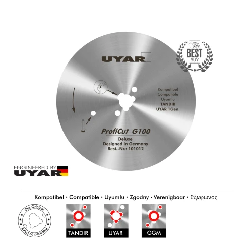 Ostrze gładkie 100mm, oryginalne, UYAR ProfiCut G100 Deluxe (2 gen.)